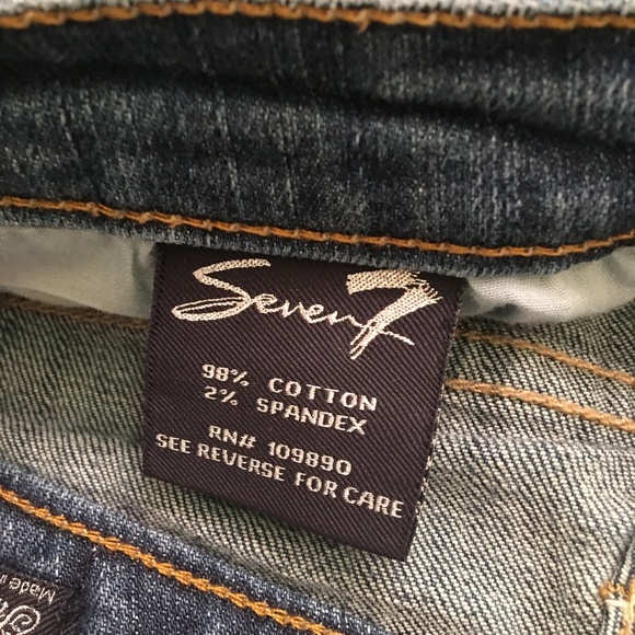 Seven7 Studio Flare Blue Jeans - Size 8 - Picture 4 of 6